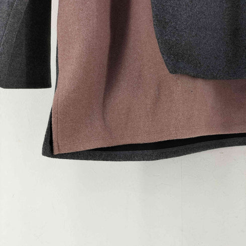 ルームサーティーン ROOM.13 24AW layered turtle neck バイカラーメルトン地トップス メンズ JPN:2